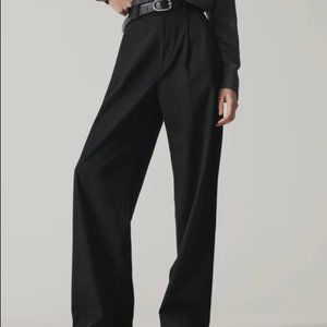 Everlane The City-Stripe Way-High Drape Pant